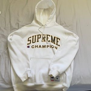 Supreme x Champion hoodie (white/yellow)